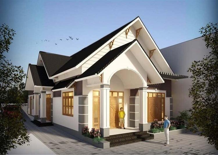 Thiết kế nhà cấp 4 hiện đại với sân vườn xanh mát