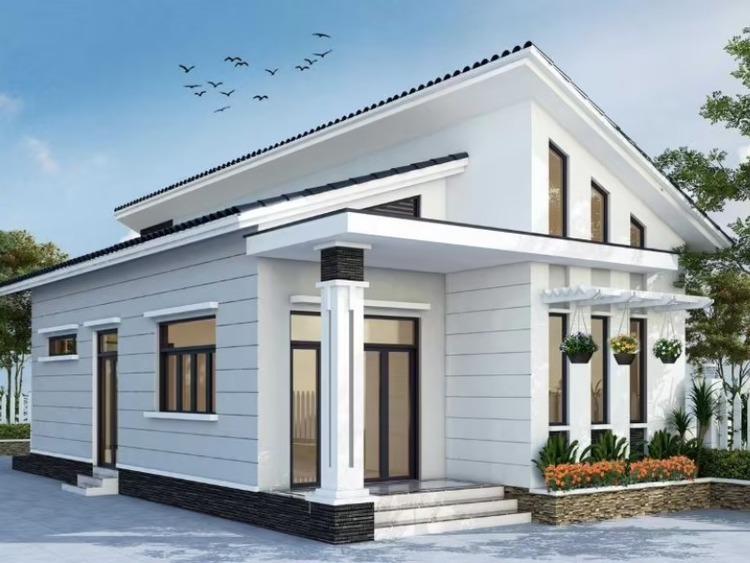 Thiết kế nhà mái lệch có nét phá cách độc đáo, ấn tượng