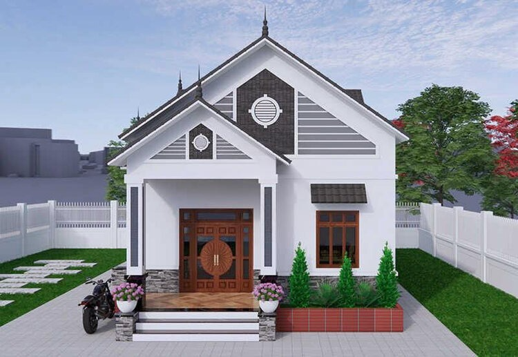 Thiết kế nhà mái Thái có độ dốc lớn và thoát nước nhanh chóng
