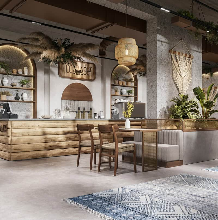 Thiết kế cải tạo nhà cũ thành quán cafe hiện đại, ấm áp với nội thất gỗ