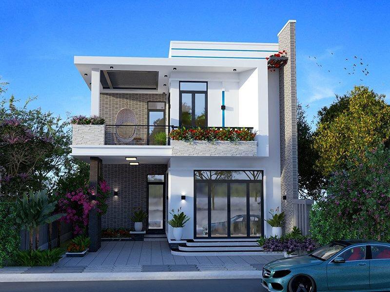 Nhà chữ L 2 tầng là một kiểu thiết kế nhà phổ biến