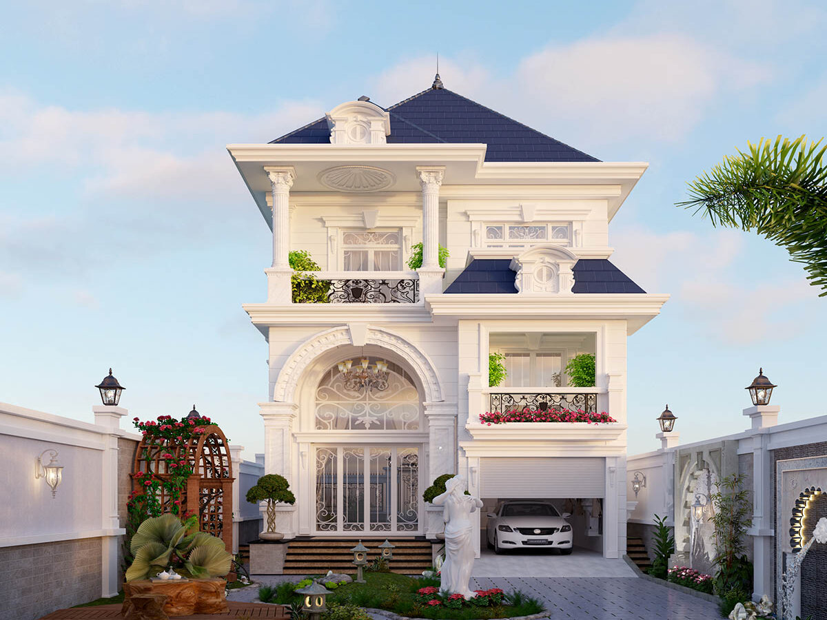 hinh anh 10 mau biet thu 2 tang tan co dien an tuong sang trong so 3