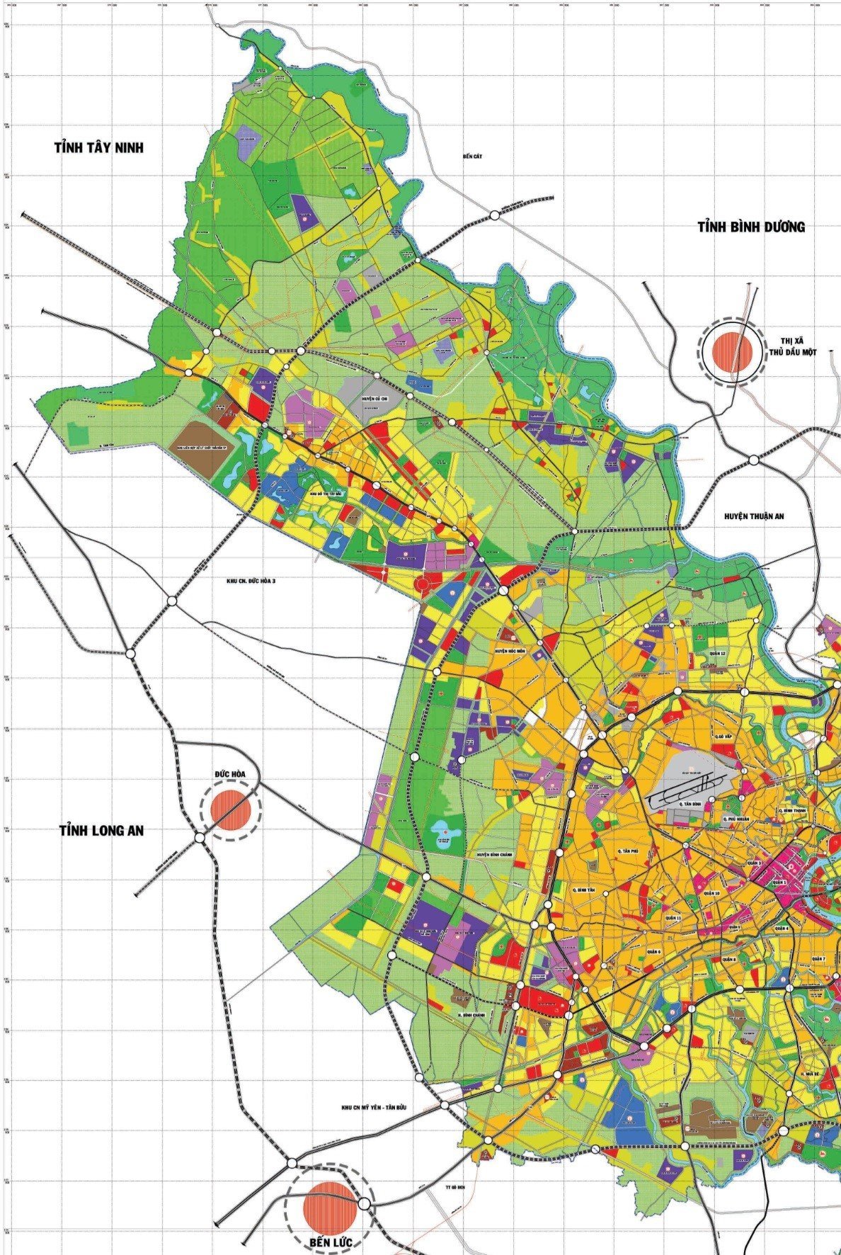 Bản đồ quy hoạch TPHCM vùng đô thị phía Tây