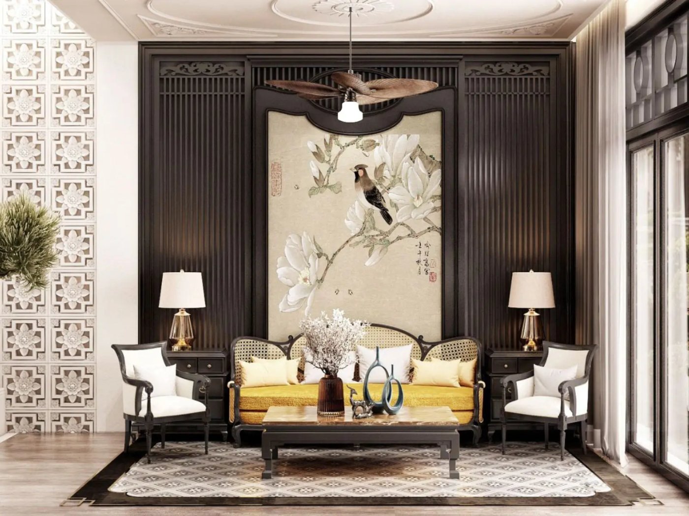 Phù Điêu trong thiết kế nội thất phong cách Indochine